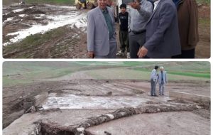 بازدید از محورهای روستایی که تحت تاثیر سیلاب