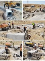 عملیات اجرایی دیوار چینی و ساخت دستک‌های پل لوله‌ای قبل از شهر ازگله در محور ثلاث به ازگله توسط راهداران شهرستان ثلاث باباجانی انجام شد.