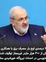 ⚡️ *کاهش ۳ درصدی اوج بار مصرف برق با همکاری مردم/ بیش از ۳۰۰ هزار ماینر غیرمجاز توقیف شد/ مردم با پذیره‌نویسی در احداث نیروگاه خورشیدی مشارکت کنند*