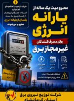 *محرومیت یک‌ساله از یارانه انرژی برای مصرف‌کنندگان غیرمجاز برق*